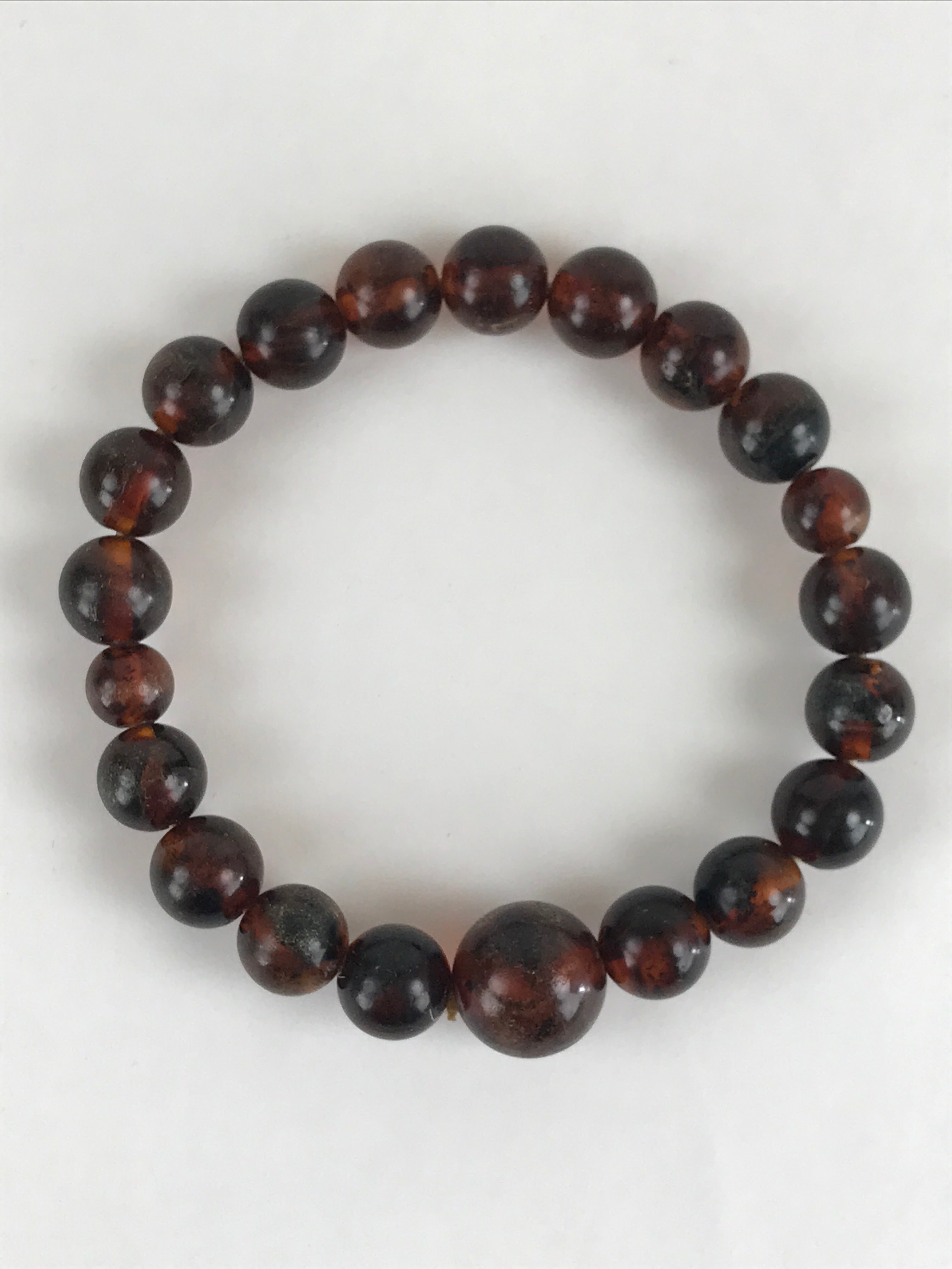 Japanese Buddhist Prayer Beads Worship Vtg Juzu Rosary Bracelet Plastic Case JZ1