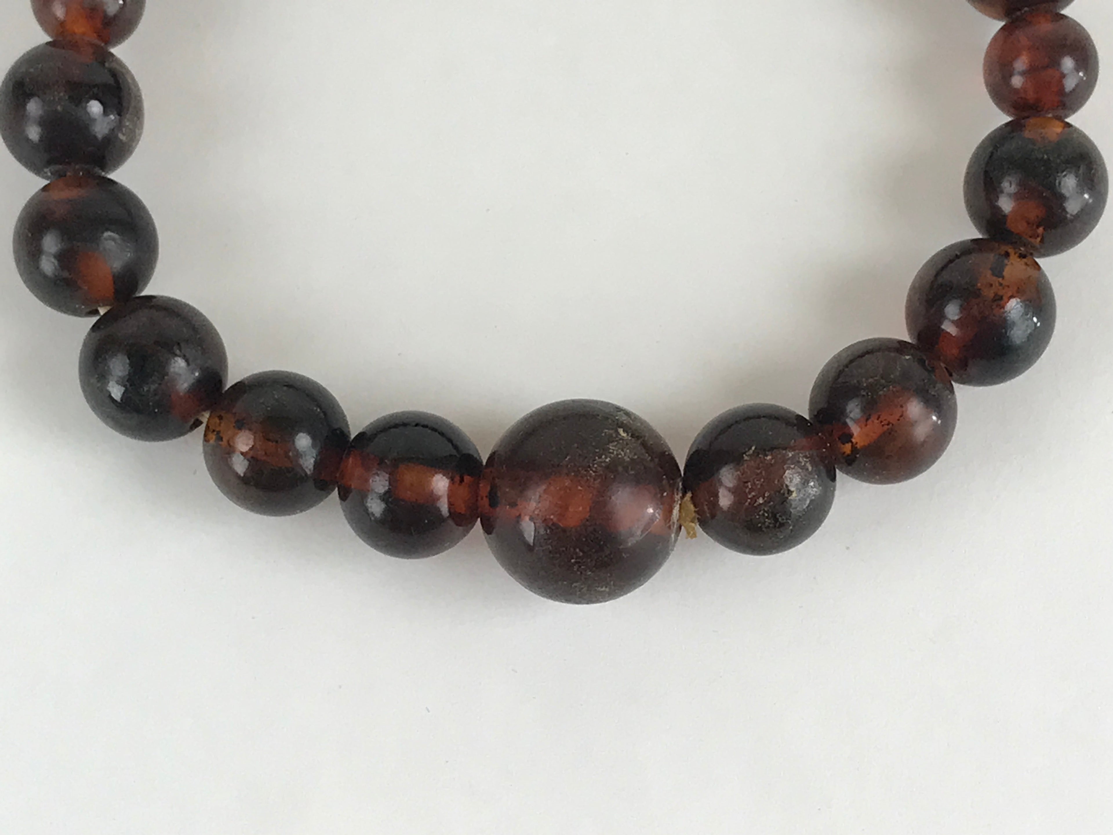 Japanese Buddhist Prayer Beads Worship Vtg Juzu Rosary Bracelet Plastic Case JZ1