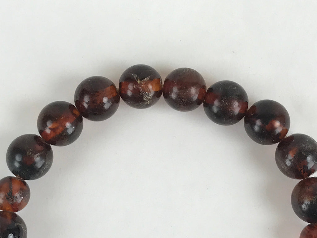Japanese Buddhist Prayer Beads Worship Vtg Juzu Rosary Bracelet Plastic Case JZ1