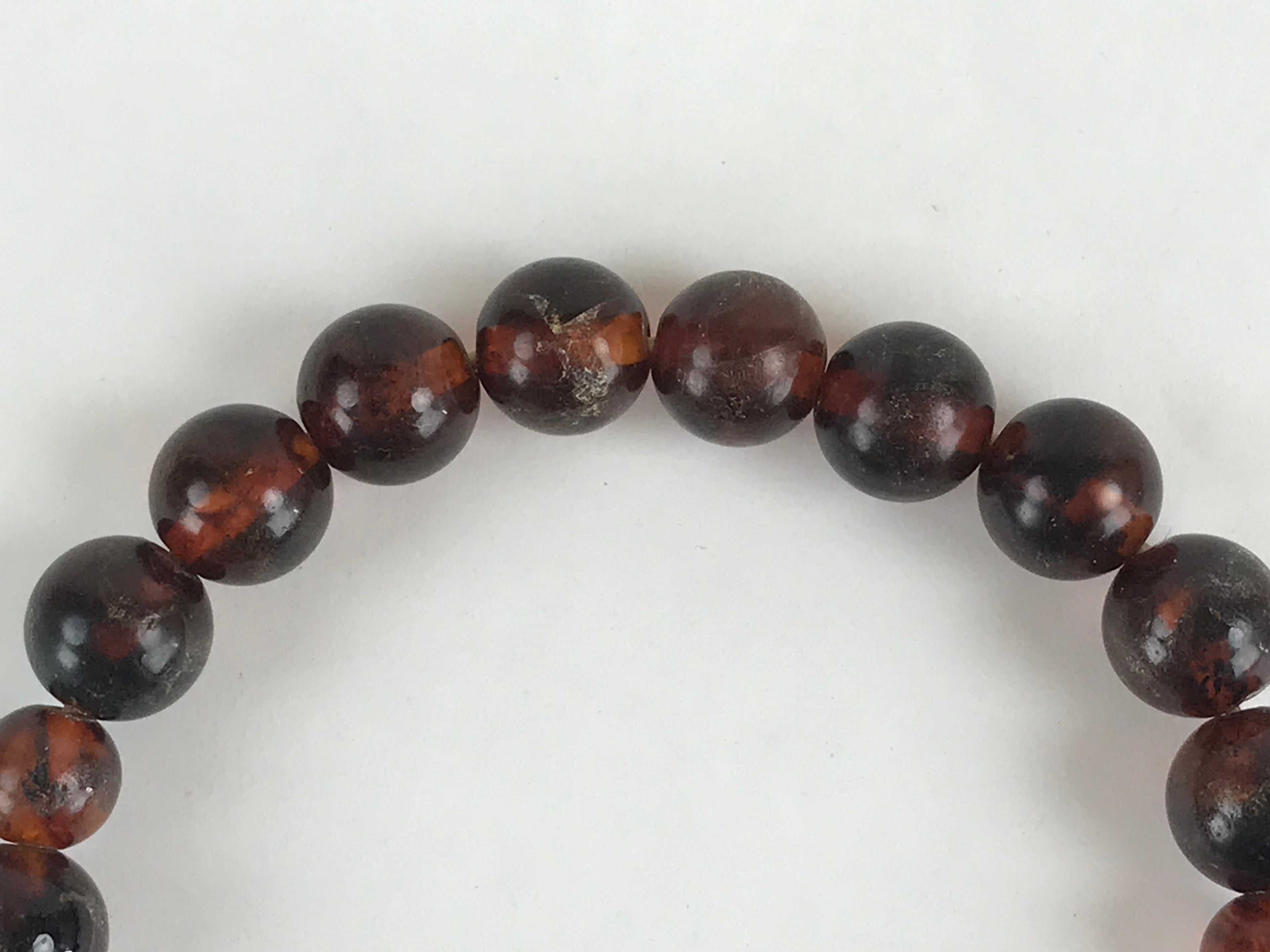 Japanese Buddhist Prayer Beads Worship Vtg Juzu Rosary Bracelet Plastic Case JZ1