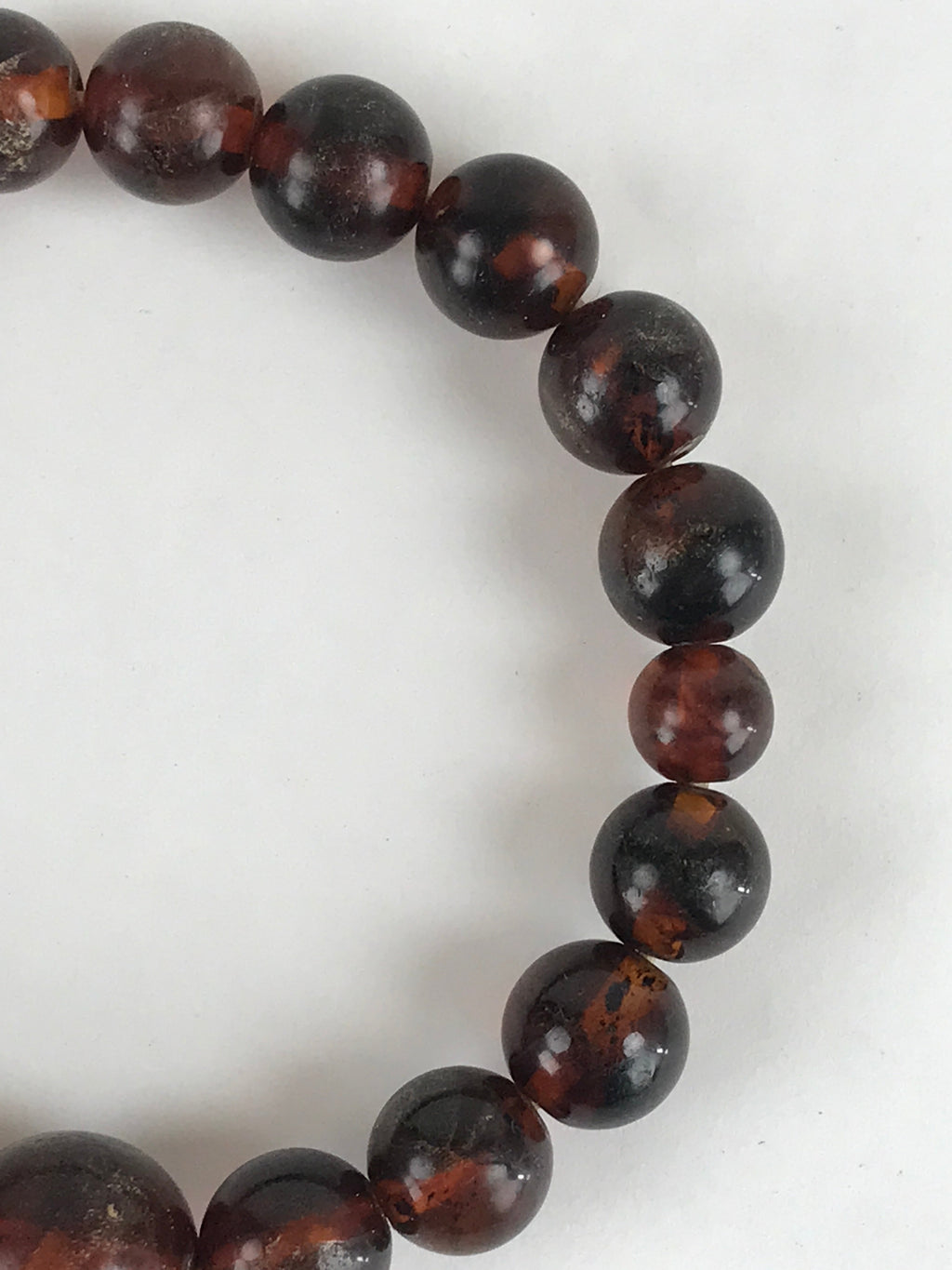 Japanese Buddhist Prayer Beads Worship Vtg Juzu Rosary Bracelet Plastic Case JZ1