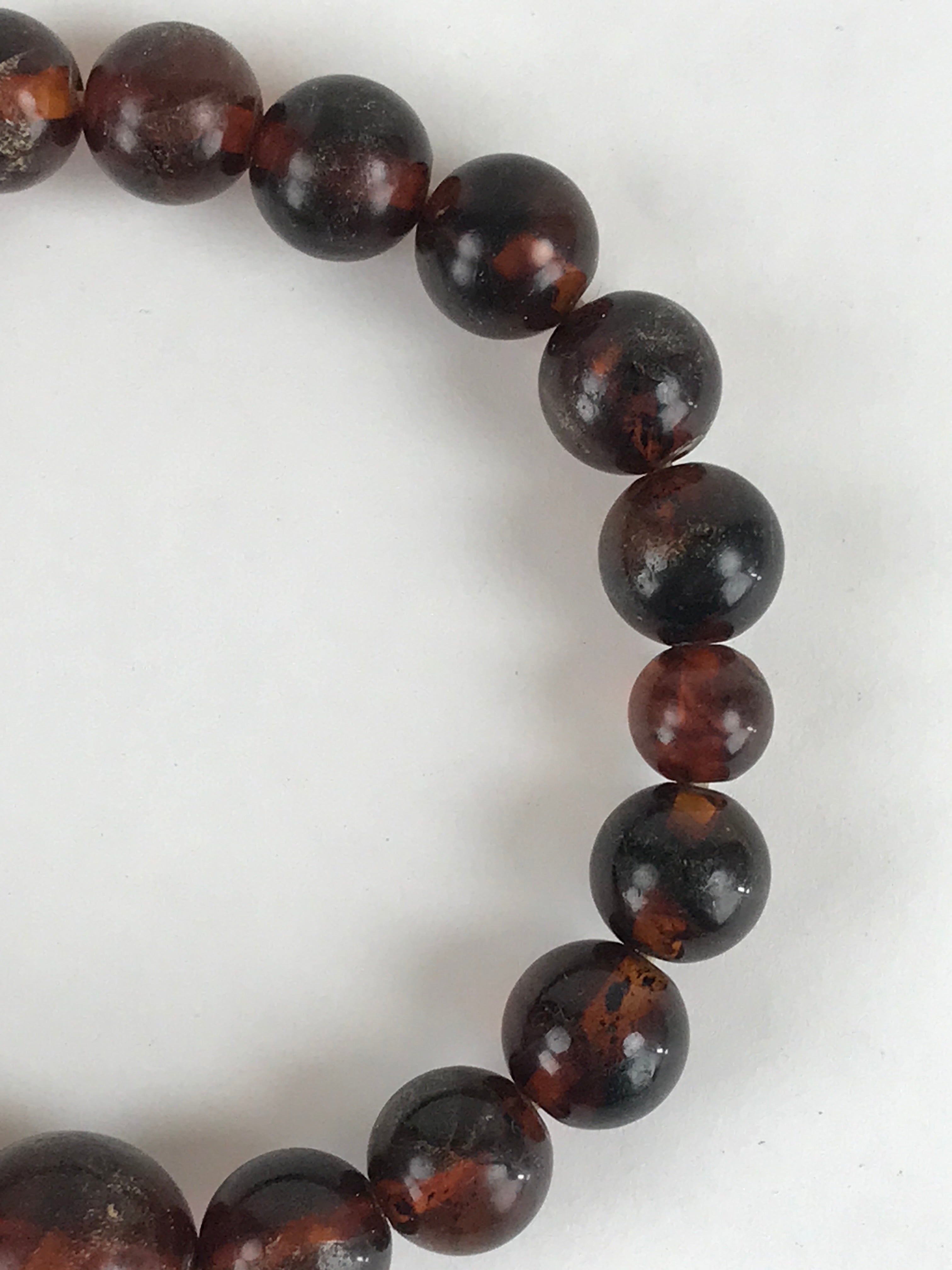 Japanese Buddhist Prayer Beads Worship Vtg Juzu Rosary Bracelet Plastic Case JZ1
