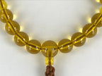 Japanese Buddhist Prayer Beads Worship Vtg Juzu Rosary Bracelet Yellowish Clear
