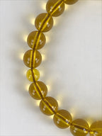 Japanese Buddhist Prayer Beads Worship Vtg Juzu Rosary Bracelet Yellowish Clear