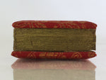 Japanese Buddhist Prayer Book Notepad Kakocho Vtg Paper Red Fabric BU760