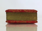 Japanese Buddhist Prayer Book Notepad Kakocho Vtg Paper Red Fabric BU760