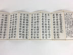 Japanese Buddhist Sutra Book Vtg Paper Hannyashinkyo Large letters Black BU477