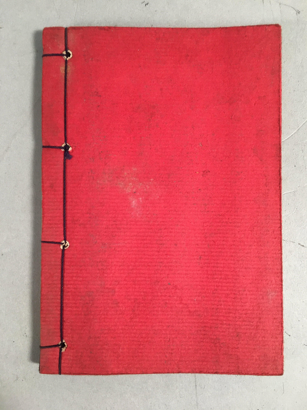 Japanese Buddhist Sutra Book Vtg Paper Jodo-Shin Sect Daily Red BU294