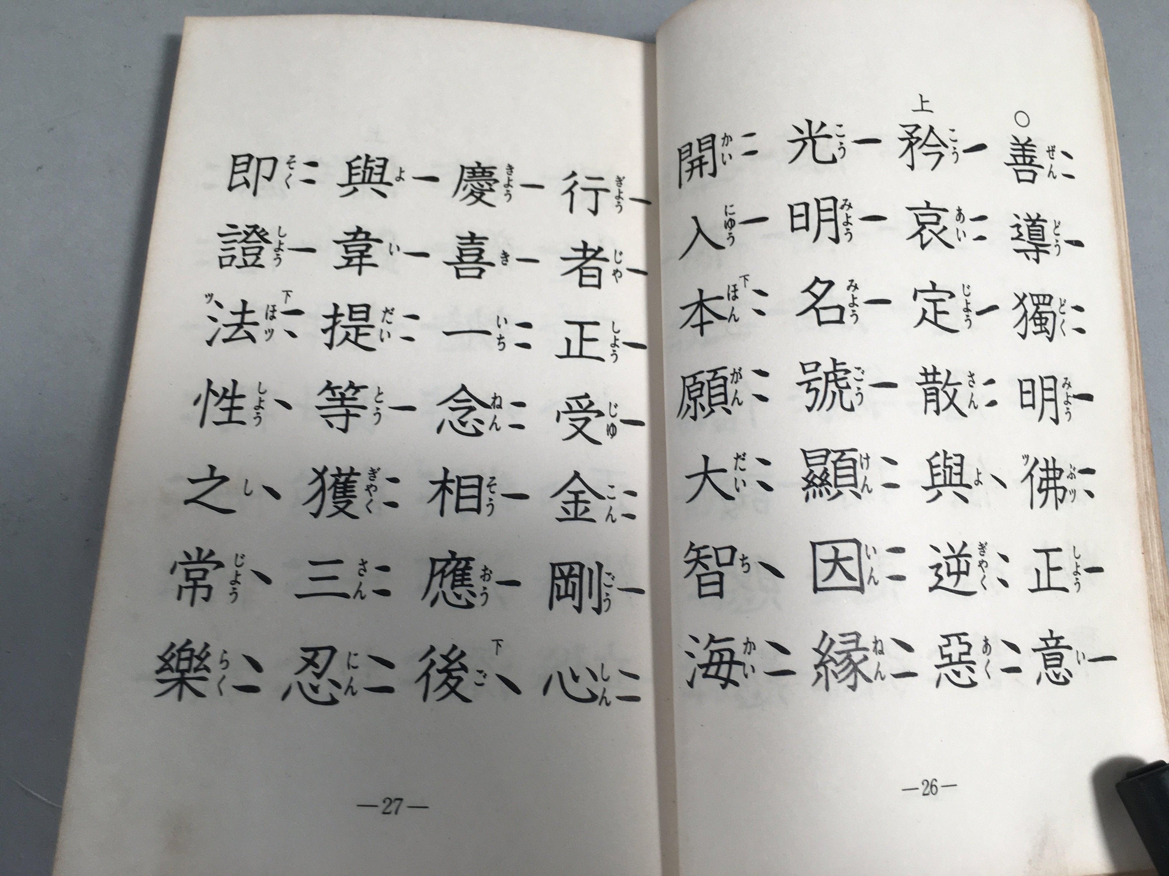 Japanese Buddhist Sutra Book Vtg Paper Jodo-Shin Sect Daily Red BU294