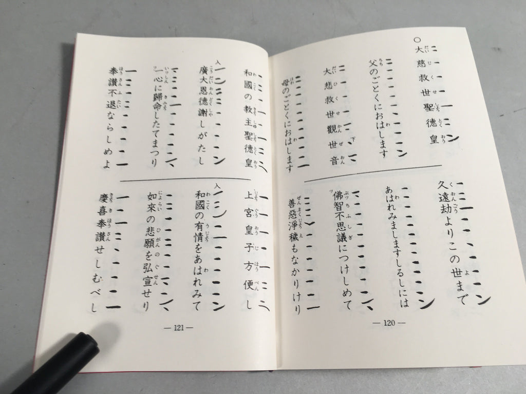 Japanese Buddhist Sutra Book Vtg Paper Jodo-Shin Sect Daily Red BU295