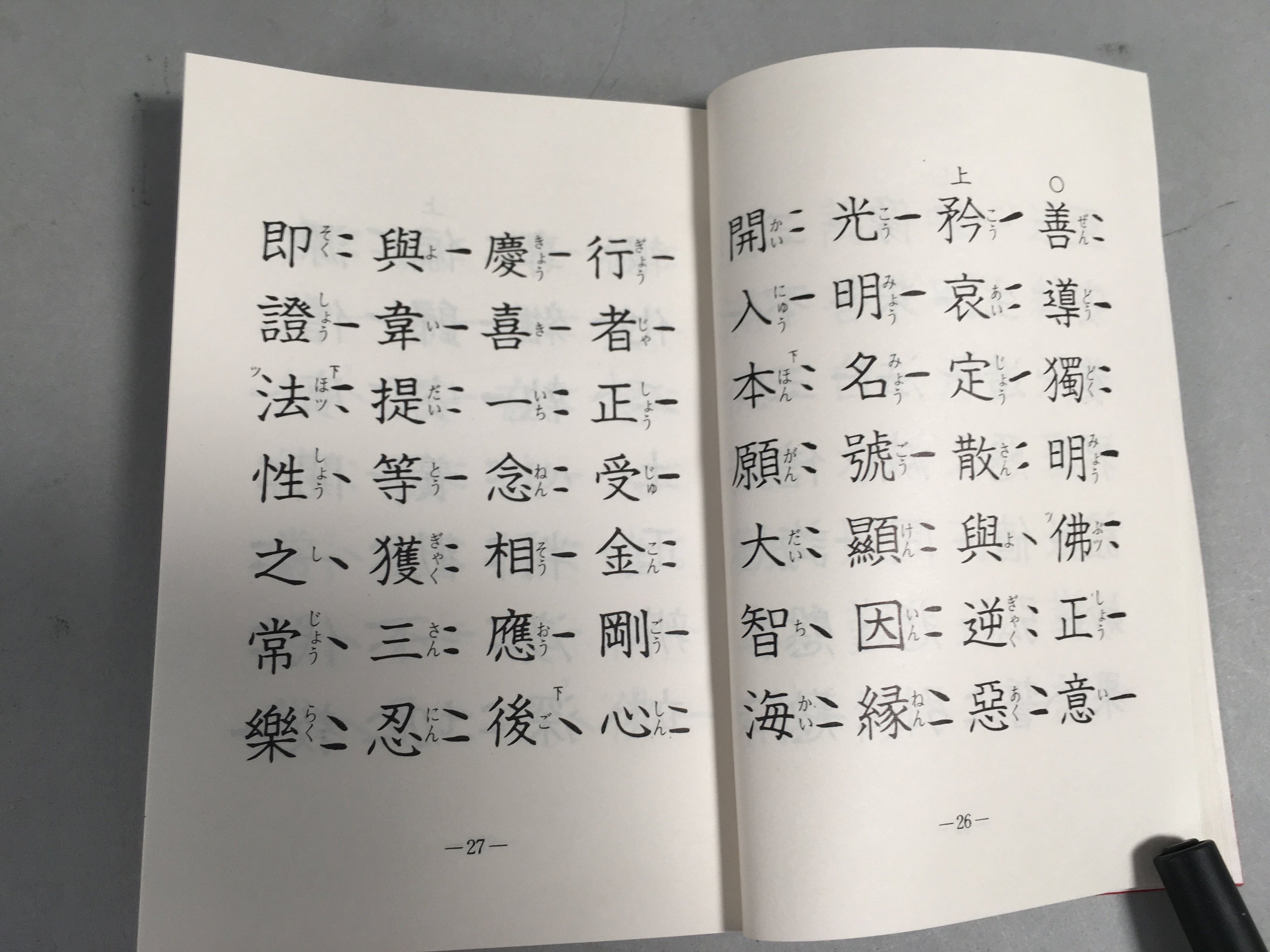Japanese Buddhist Sutra Book Vtg Paper Jodo-Shin Sect Daily Red BU295