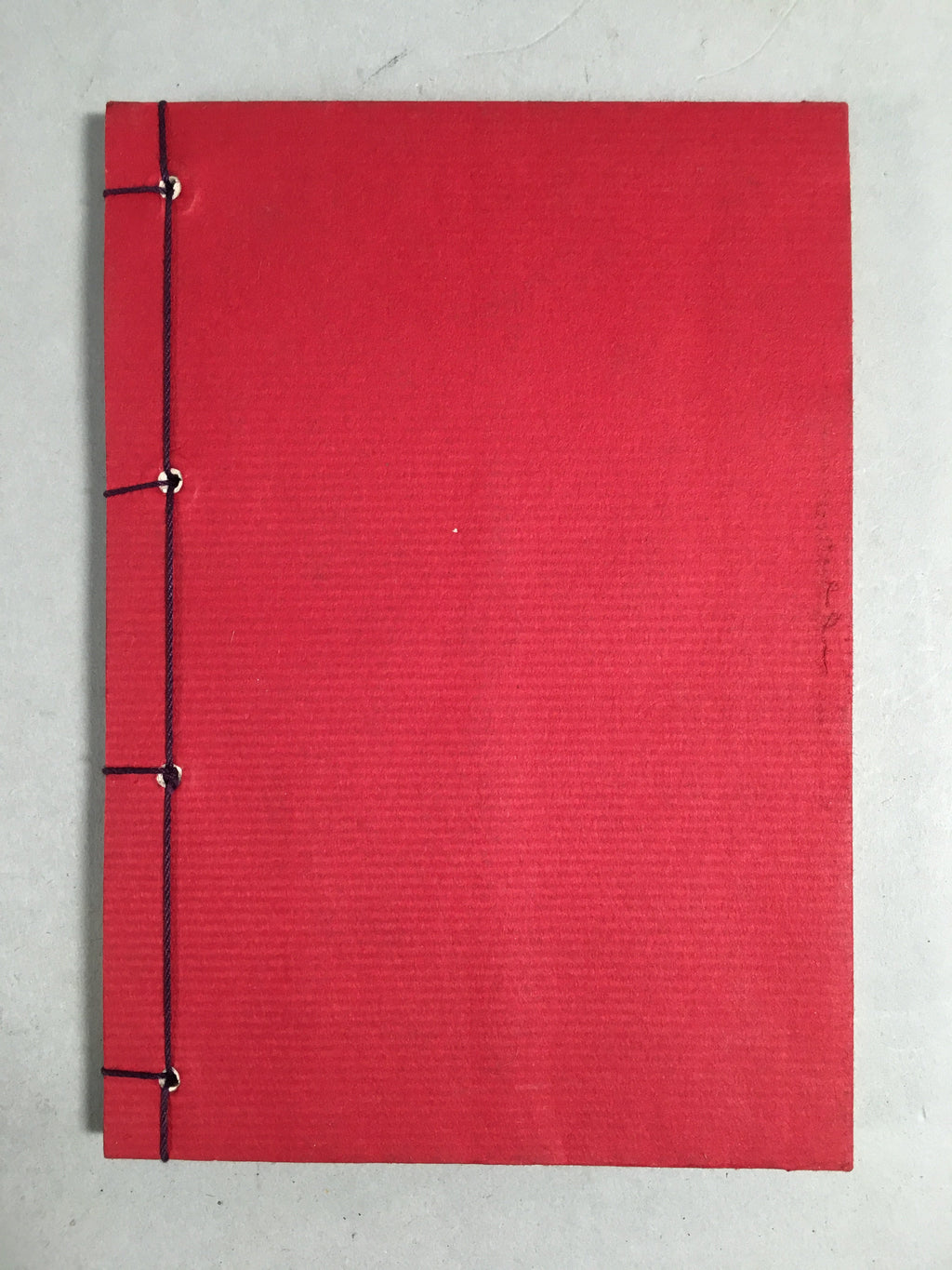 Japanese Buddhist Sutra Book Vtg Paper Jodo-Shin Sect Daily Red BU296