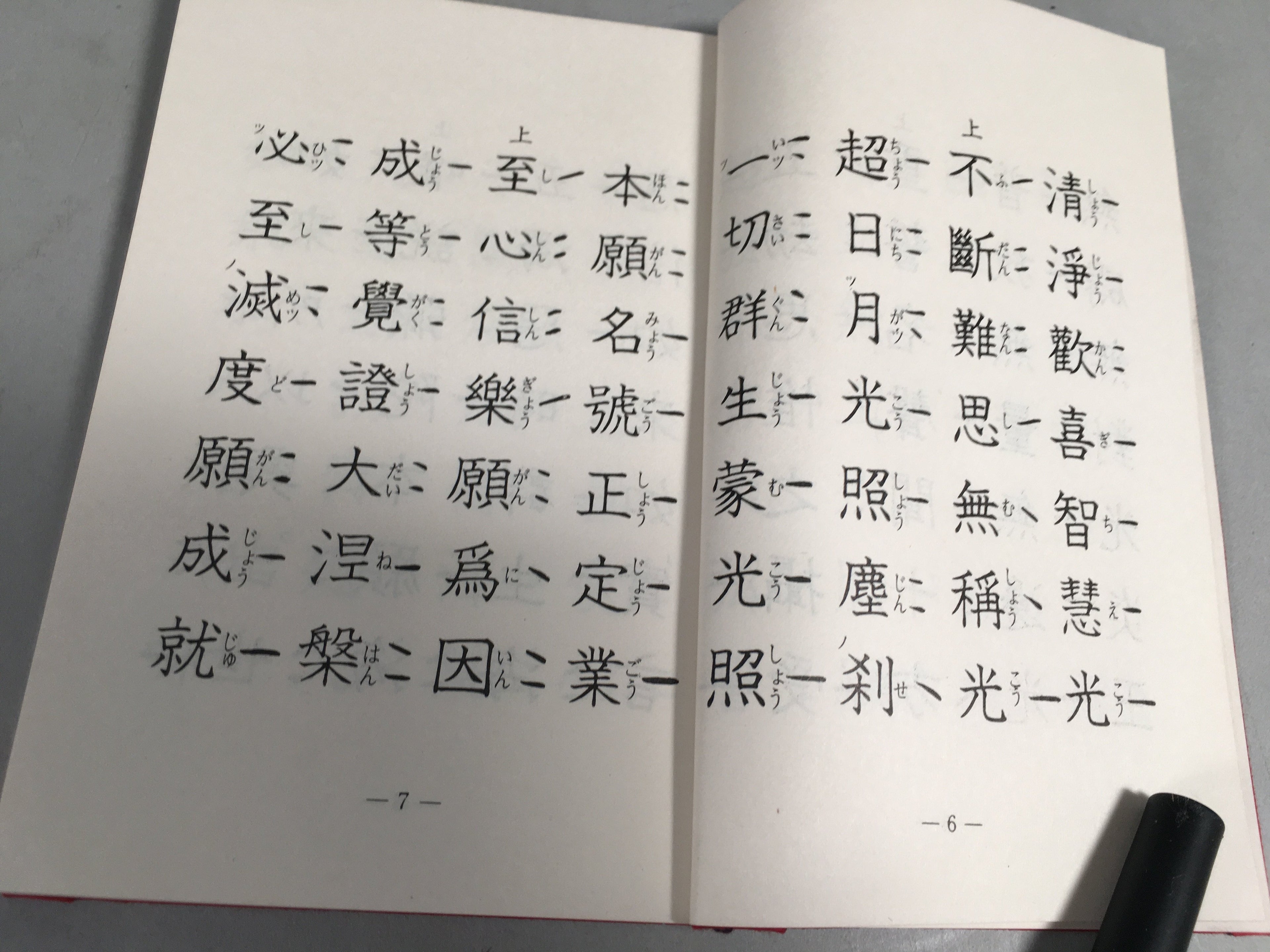 Japanese Buddhist Sutra Book Vtg Paper Jodo-Shin Sect Daily Red BU296