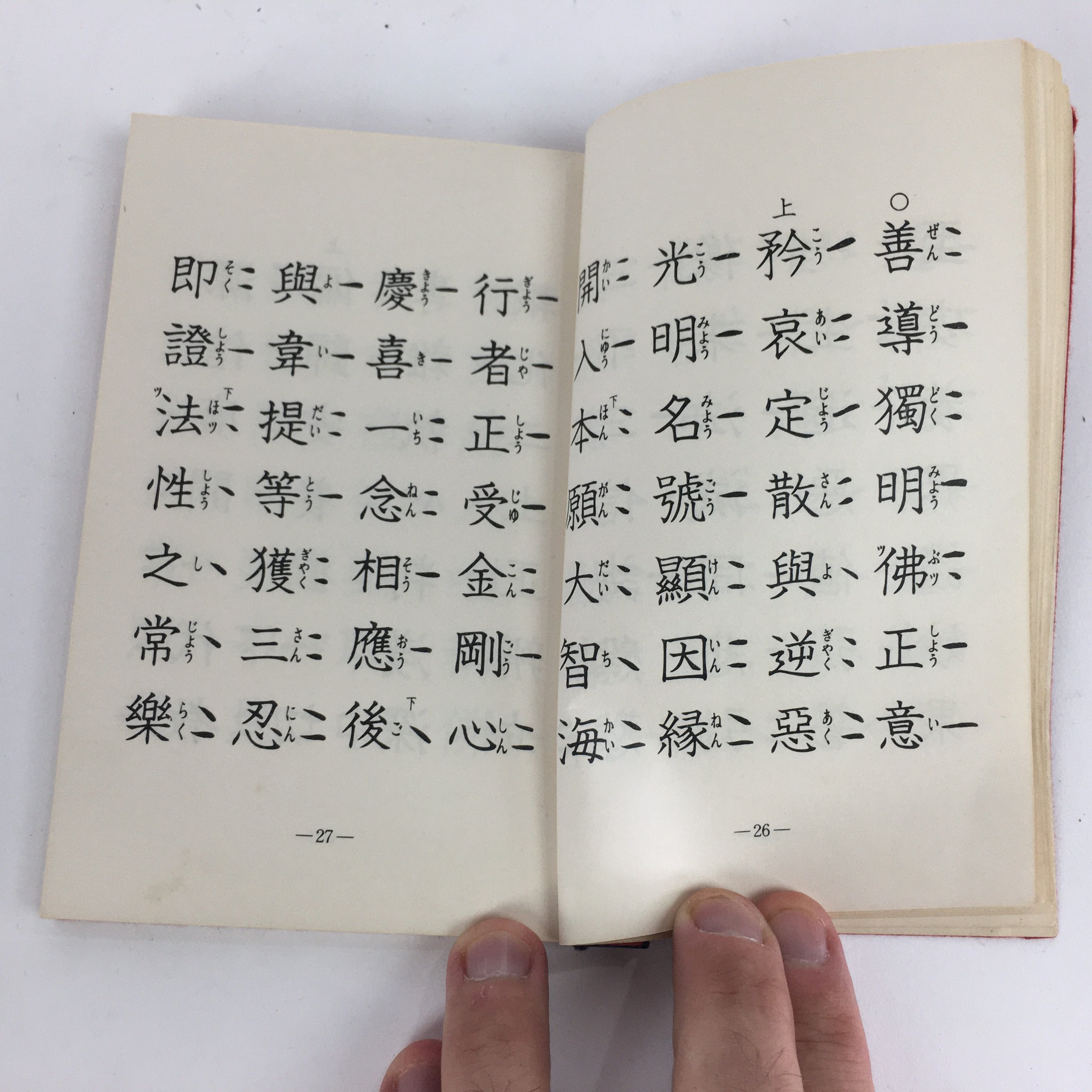Japanese Buddhist Sutra Book Vtg Paper Jodo Shinshu Otani-ha Sect Daily Red BU4