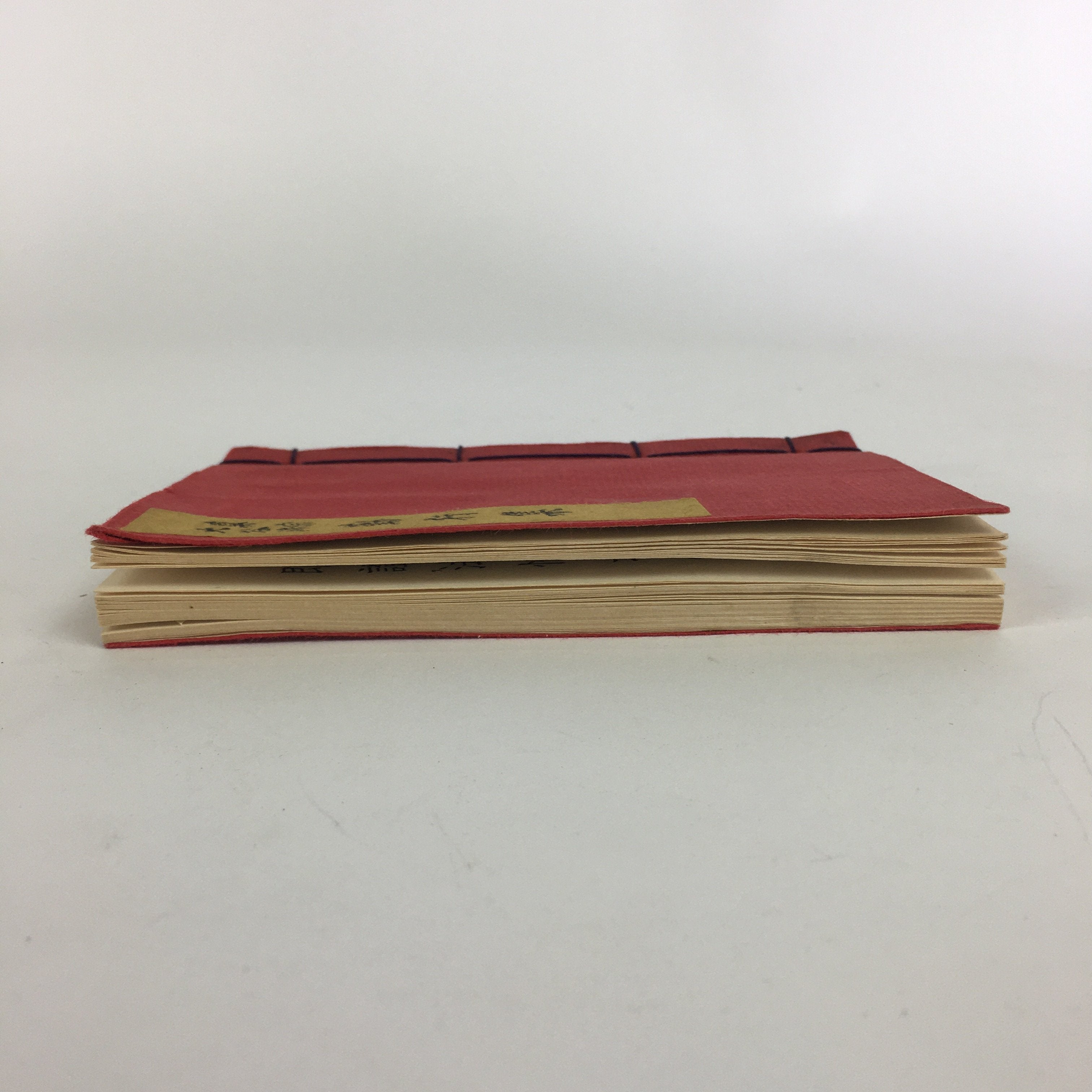 Japanese Buddhist Sutra Book Vtg Paper Jodo Shinshu Otani-ha Sect Daily Red BU4