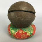 Japanese Buddhist Wood Percussion Instrument Vtg Mokugyo Drum Pillow BU396