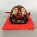 Japanese Buddhist Wood Percussion Instrument Vtg Mokugyo Drum Pillow BU398
