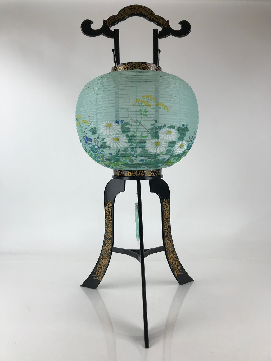 Japanese Candle Ouchi Lantern Vtg 3 Legs Standing Chochin Obon Festival LT56