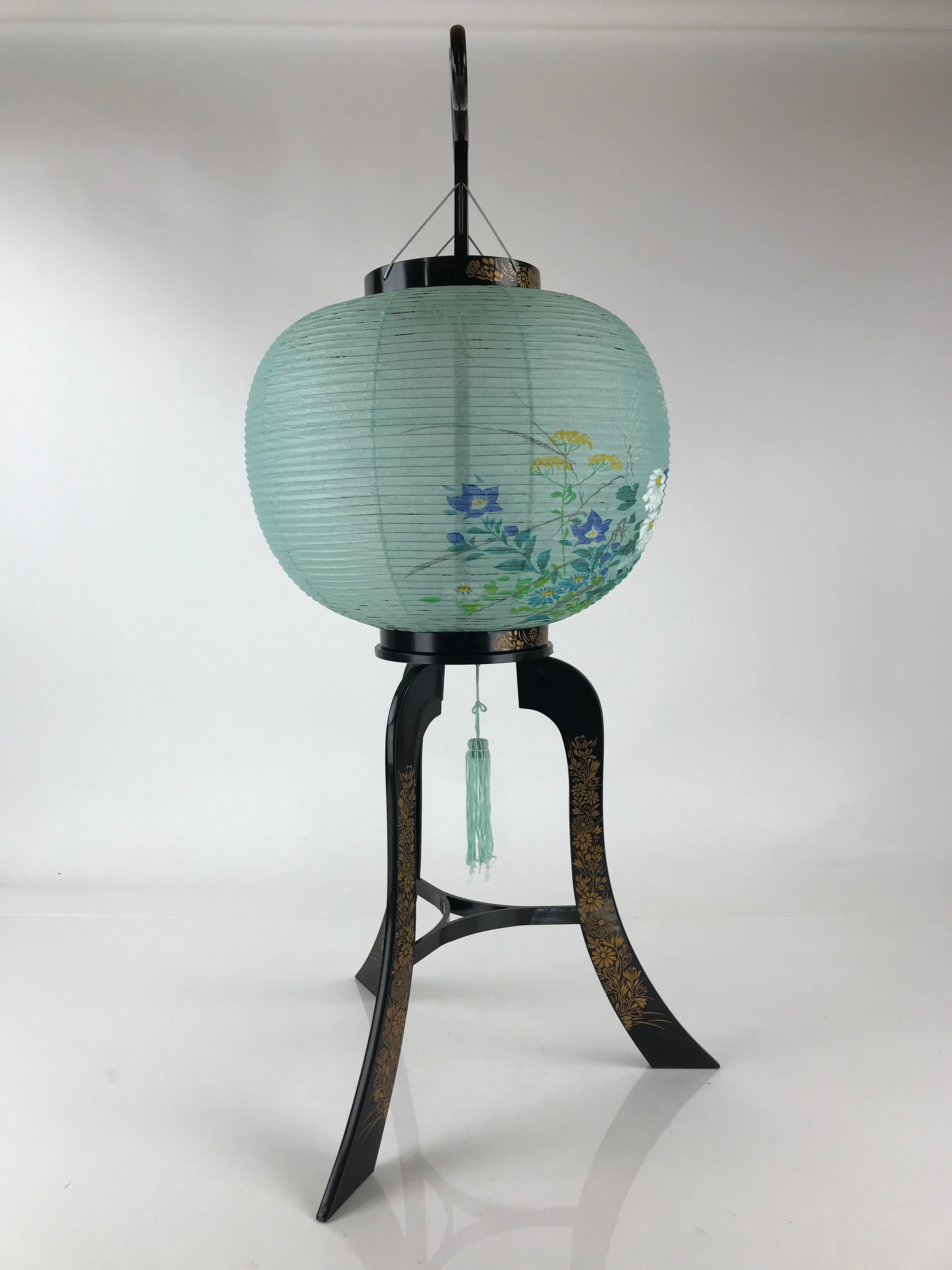 Japanese Candle Ouchi Lantern Vtg 3 Legs Standing Chochin Obon Festival LT56