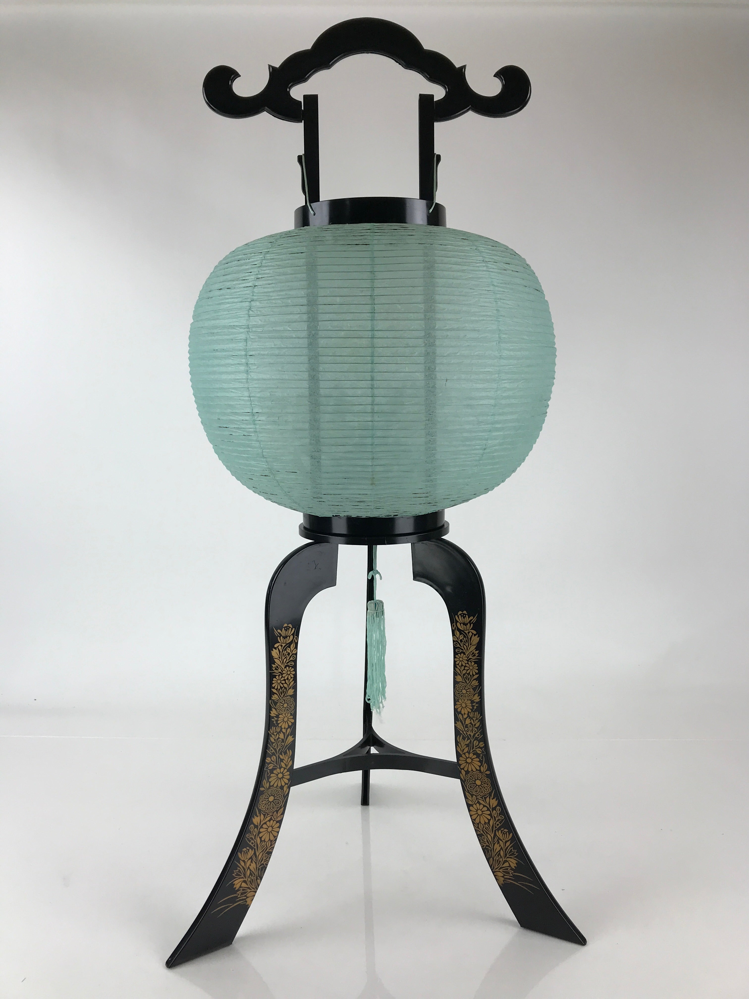 Japanese Candle Ouchi Lantern Vtg 3 Legs Standing Chochin Obon Festival LT56