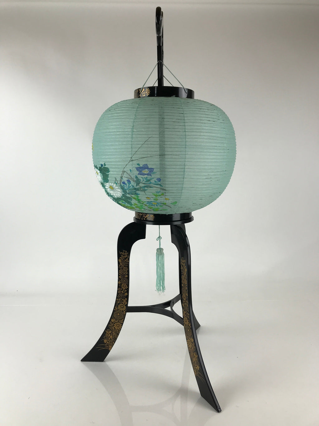 Japanese Candle Ouchi Lantern Vtg 3 Legs Standing Chochin Obon Festival LT56