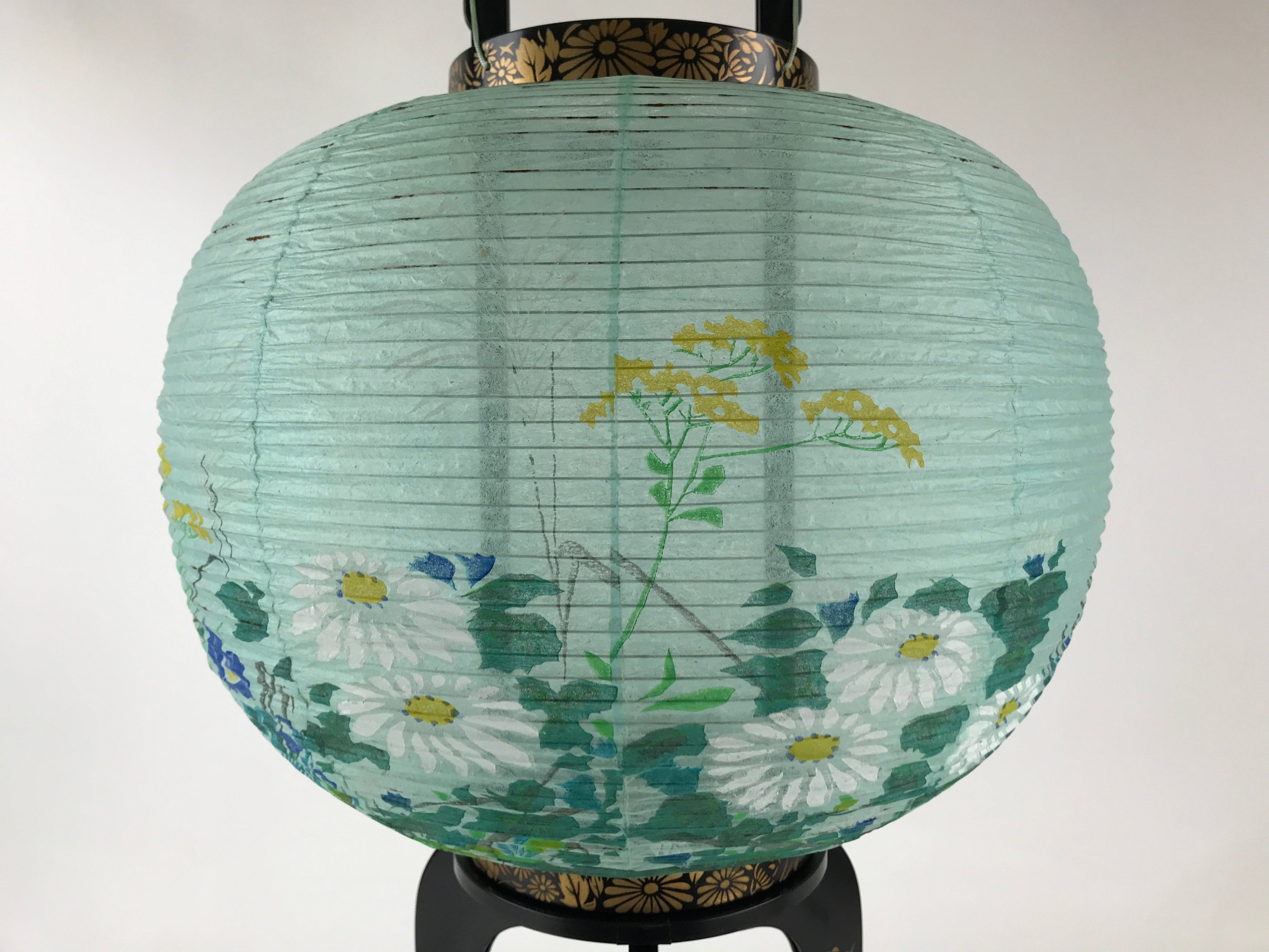 Japanese Candle Ouchi Lantern Vtg 3 Legs Standing Chochin Obon Festival LT56