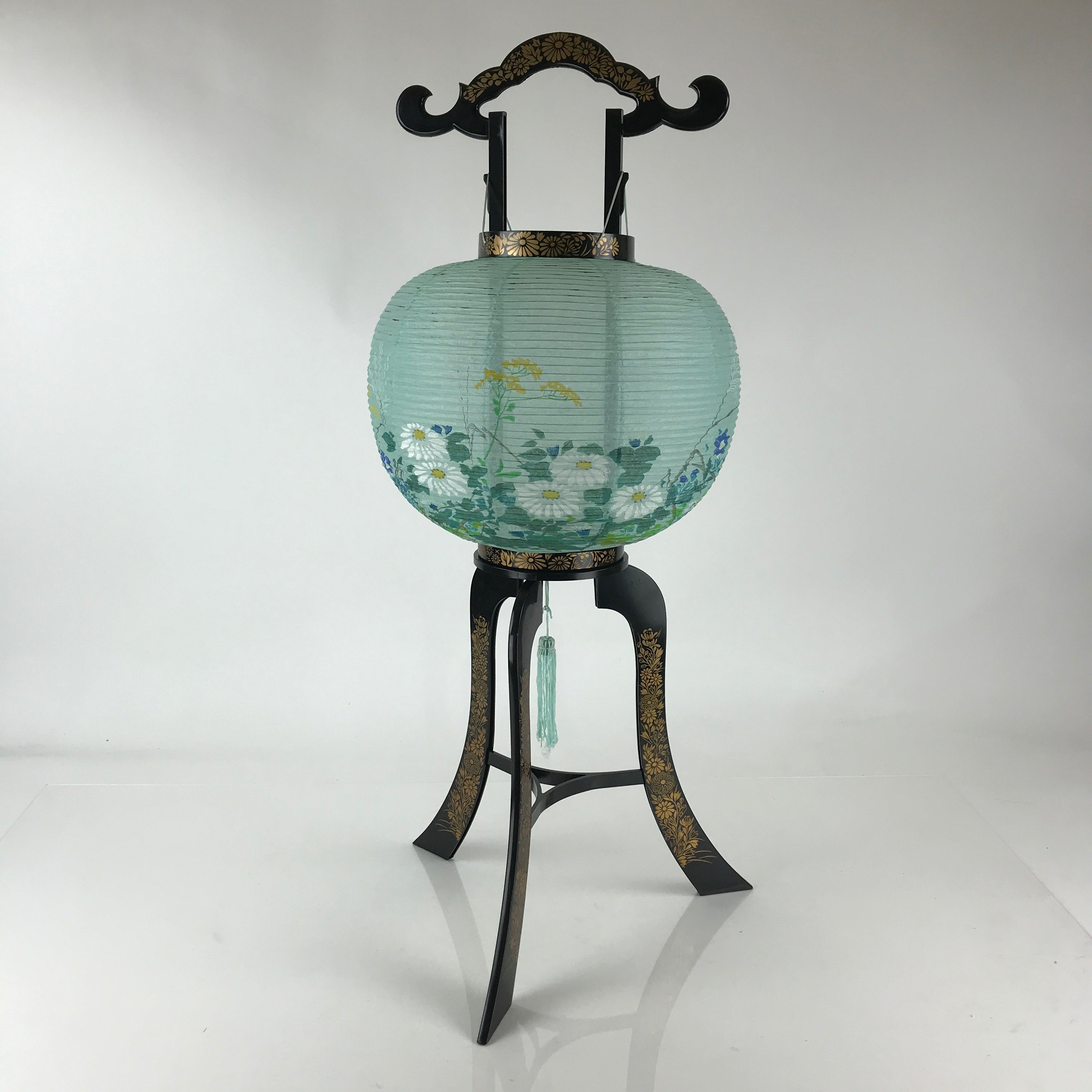 Japanese Candle Ouchi Lantern Vtg 3 Legs Standing Chochin Obon Festival LT56