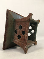 Japanese Cast Iron Hanging Lantern Vtg Toro Candle Buddhist Hall Konjiki-Do JK16