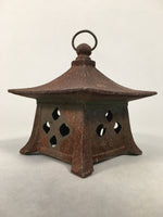 Japanese Cast Iron Hanging Lantern Vtg Toro Candle Buddhist Hall Konjiki-Do JK16