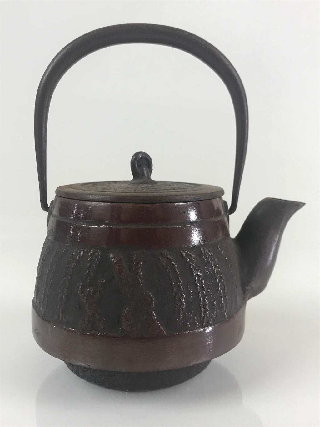 Japanese Cast Iron Teapot Tetsubin Kettle Trivet Vtg Nanbu Tekki Kyusu T102