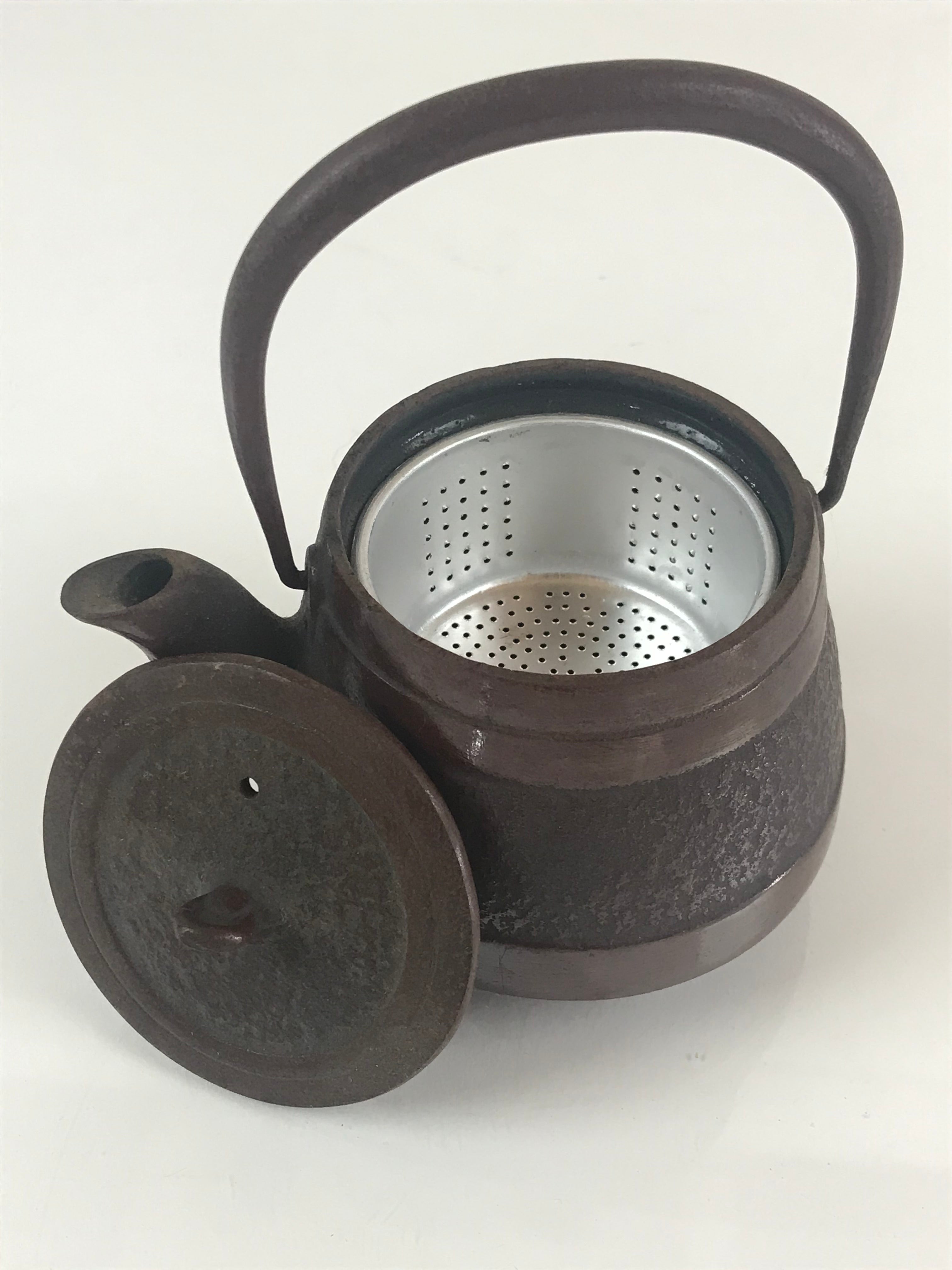 Japanese Cast Iron Teapot Tetsubin Kettle Trivet Vtg Nanbu Tekki Kyusu T102