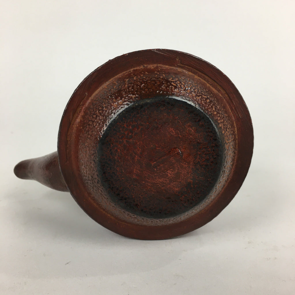 Japanese Cast Iron Teapot Vtg Kyusu Tetsubin Kettle Flower Nanbu Tekki Brown T82
