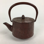 Japanese Cast Iron Teapot Vtg Kyusu Tetsubin Kettle Flower Nanbu Tekki Brown T82