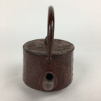 Japanese Cast Iron Teapot Vtg Kyusu Tetsubin Kettle Flower Nanbu Tekki Brown T82