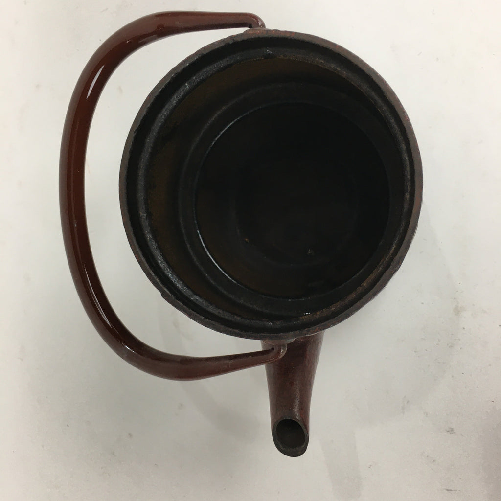 Japanese Cast Iron Teapot Vtg Kyusu Tetsubin Kettle Flower Nanbu Tekki Brown T82