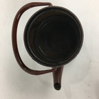 Japanese Cast Iron Teapot Vtg Kyusu Tetsubin Kettle Flower Nanbu Tekki Brown T82