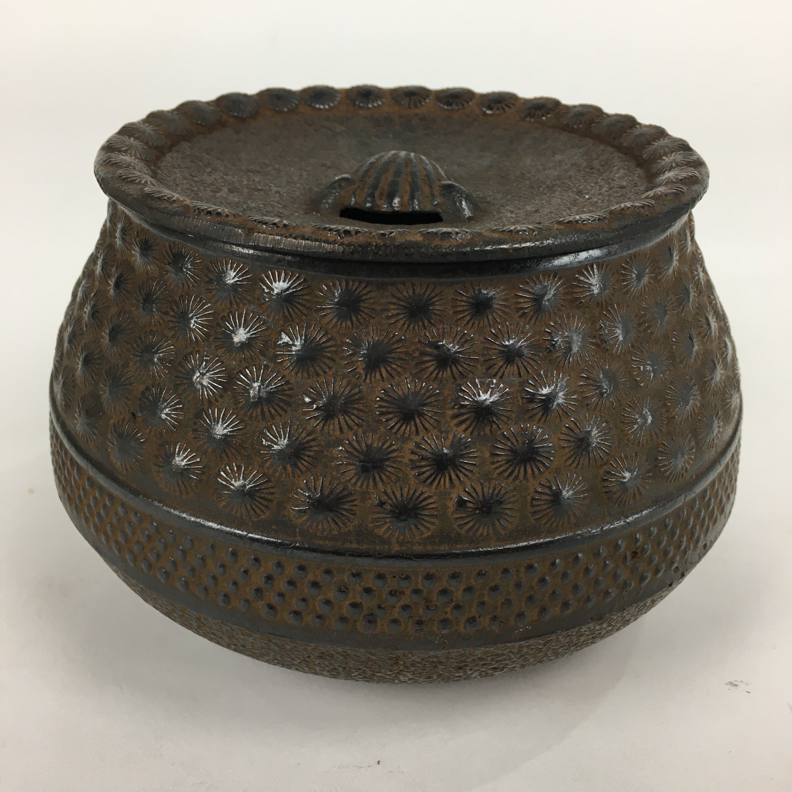 Japanese Cast Iron Wastewater Receptacle Vtg Nanbu Tekki Tea Ceremony Kensui T84