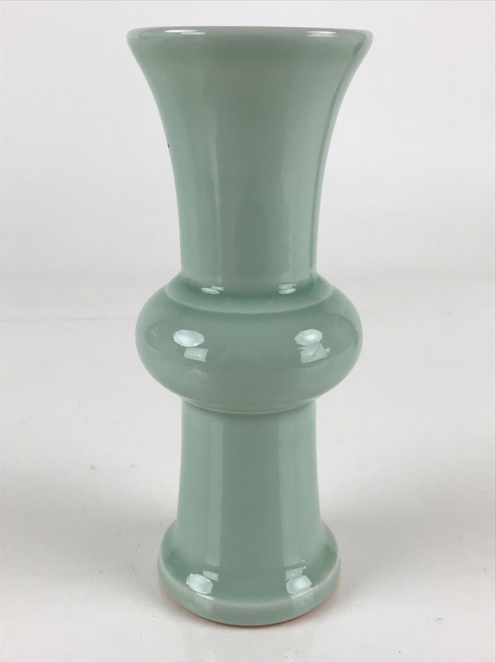 Japanese Celadon Flower Vase Vtg Boxed Kabin Ikebana Arrangement PX644
