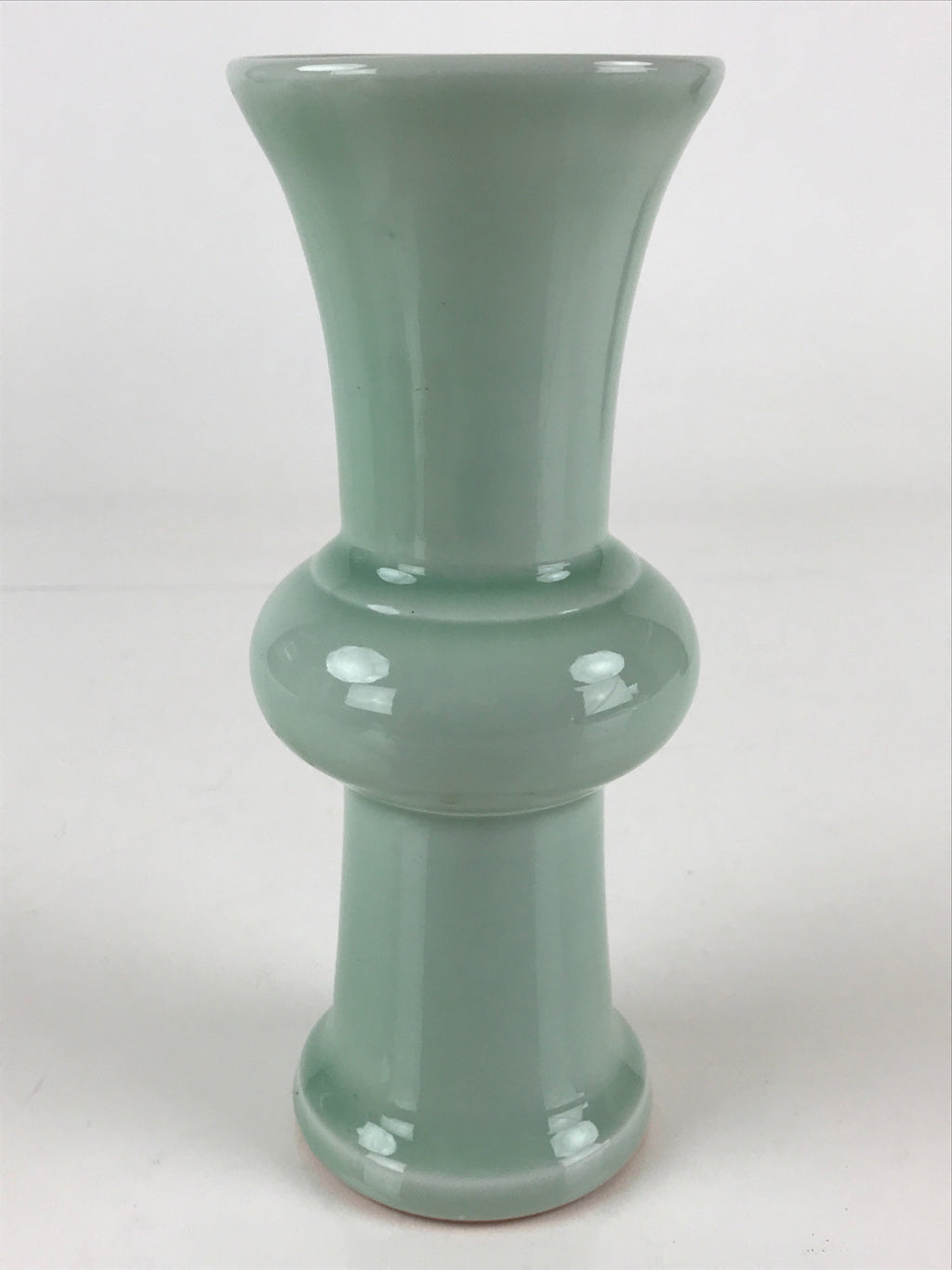 Japanese Celadon Flower Vase Vtg Boxed Kabin Ikebana Arrangement PX644