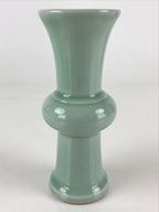 Japanese Celadon Flower Vase Vtg Boxed Kabin Ikebana Arrangement PX644