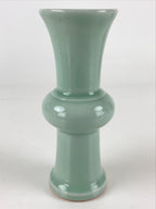 Japanese Celadon Flower Vase Vtg Boxed Kabin Ikebana Arrangement PX644