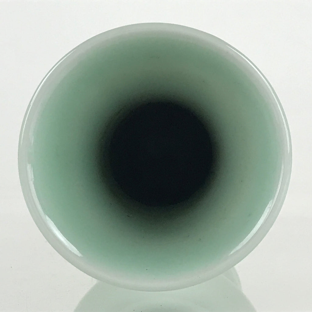 Japanese Celadon Flower Vase Vtg Boxed Kabin Ikebana Arrangement PX644