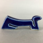 Japanese Celadon Porcelain Chopstick Rest Holder Vtg Hashioki Blue Snake CR146