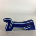 Japanese Celadon Porcelain Chopstick Rest Holder Vtg Hashioki Blue Snake CR146