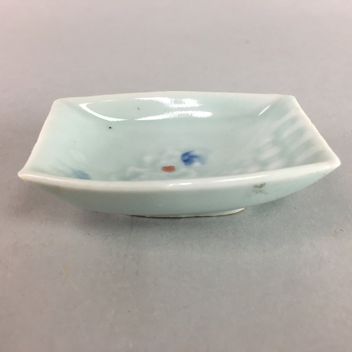 Japanese Celadon Porcelain Small Plate Shallow Bowl Kozara Rectangle Seiji PT923