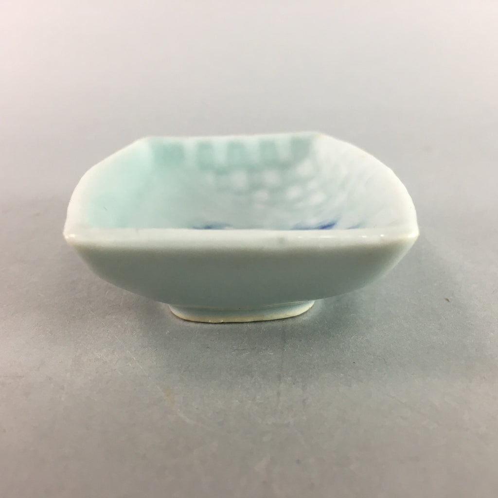Japanese Celadon Porcelain Small Plate Shallow Bowl Kozara Rectangle Seiji PT923