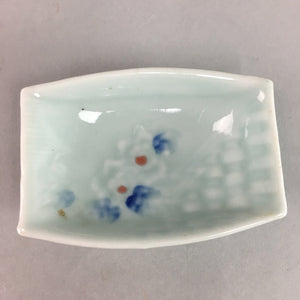 Japanese Celadon Porcelain Small Plate Shallow Bowl Kozara Rectangle Seiji PT923