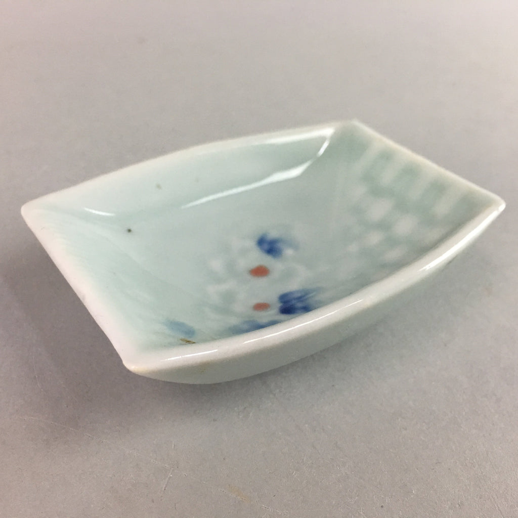 Japanese Celadon Porcelain Small Plate Shallow Bowl Kozara Rectangle Seiji PT923