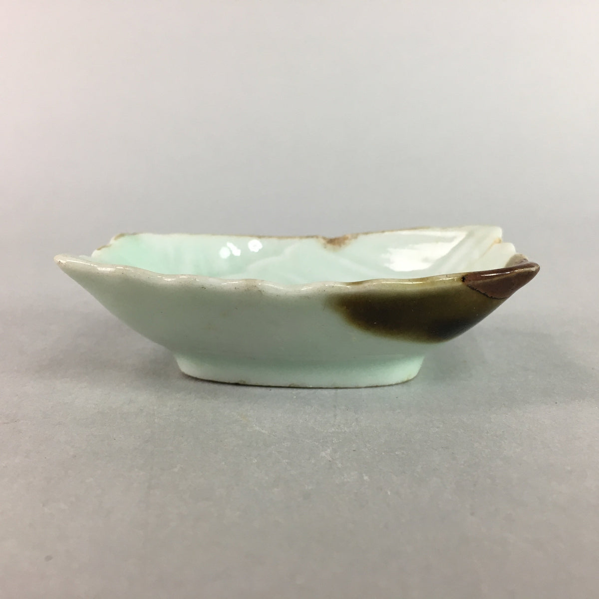 Japanese Celadon Porcelain Small Plate Shallow Bowl Kozara Rectangle Seiji PT924