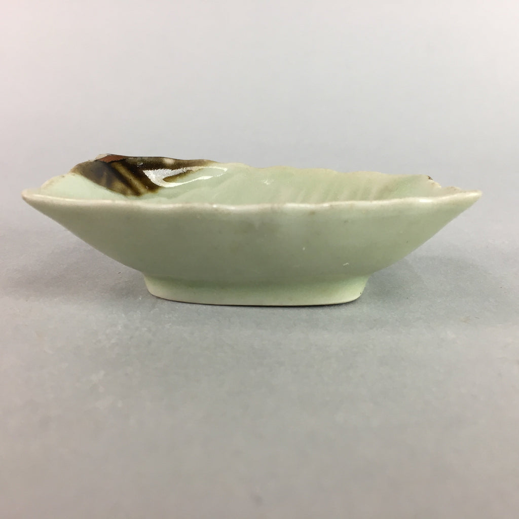 Japanese Celadon Porcelain Small Plate Shallow Bowl Kozara Rectangle Seiji PT925